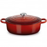 Le Creuset Cast Iron Roasting Pan 21179300602430, 30 cm, 6.2 L, Tight-fitting lid to lock in flavors, Oven-safe up to 260°C, Induction-compatible, Red