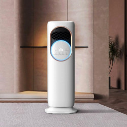 Aparat de incalzire, racire si umidificare Kumtel HF-310, 1800 W, 15-20 m², 3 l, Comanda tactila, Telecomanda, Afisaj LED, Ionizare, Alb/Auriu