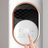 Aparat de incalzire, racire si umidificare Kumtel HF-310, 1800 W, 15-20 m², 3 l, Comanda tactila, Telecomanda, Afisaj LED, Ionizare, Alb/Auriu