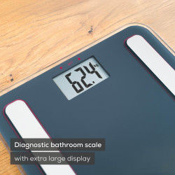 Beurer BF 183 LE mérleg-elemző, 180 kg-ig, XL kijelző, memória, BMI, Hold funkció, automatikus kikapcsolás, fekete/ezüst