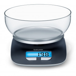 Ζυγός κουζίνας Beurer BF KS 25 LE, 1,2 λ, 3 κιλά, οθόνη LCD, λειτουργία ΤΑΡΑ, αυτόματη απενεργοποίηση, μαύρο/ασημί