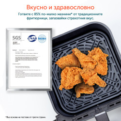 Cosori Dual Blaze Pro CAF-P681S Hot Air Fryer, 1700 W, 6.4 L, 12 Programs, 360 ThermoIQ, Dual Heaters, PFAS-Free Ceramic Coating, Black