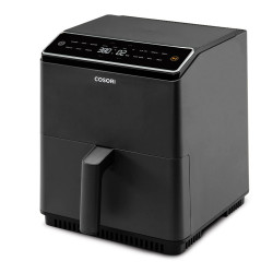 Φριτέζα θερμού αέρα Cosori Dual Blaze Pro CAF-P681S, 1700 W, 6,4 λίτρα, 12 προγράμματα, 360 ThermoIQ, Διπλοί θερμαντήρες, Κεραμική επίστρωση χωρίς PFAS, Μαύρο
