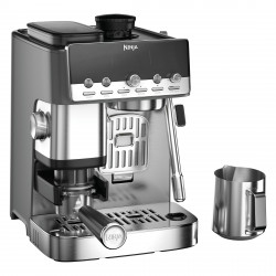 Ninja Luxe Café Mini ES352EU 2-in-1 Coffee Machine, 1650W, 9 bar, 250 g, 1.3 L, Barista Assist, 3 foam settings, 6 espresso options, stainless steel
