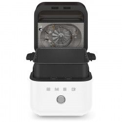 Фритюрник с горещ въздух Smeg Collezione AFC01WHMAU, 1450W, 7.3 л, 40-200°C, 7 програми, Двоен режим, Сензорно управление, Таймер, LED, Бял