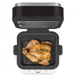 Smeg Collezione AFC01WHMAU Hot Air Fryer, 1450 W, 7.3 L, 40–200°C, 7 Programs, Dual Mode, Touch Controls, Timer, LED, White