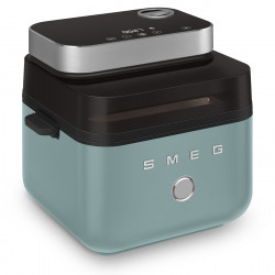 Фритюрник с горещ въздух Smeg Collezione AFC01EGMAU, 1450W, 7.3 л, 40-200°C, 7 програми, Двоен режим, Сензорно управление, Таймер, LED, Зелен