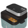 Friteuza cu aer cald Smeg Collezione AFC01EGMAU, 1450 W, 7,3 l, 40-200°C, 7 programe, Mod dublu, Comandă tactila, Timer, LED, Verde