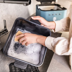 Smeg Collezione AFC01SBMAU Hot Air Fryer, 1450 W, 7.3 L, 40–200°C, 7 Programs, Dual Mode, Touch Controls, Timer, LED, Blue