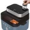 Фритюрник с горещ въздух Smeg Collezione AFC01SBMAU, 1450W, 7.3 л, 40-200°C, 7 програми, Двоен режим, Сензорно управление, Таймер, LED, Син