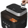 Smeg Collezione AFC01BLMAU forró levegős sütő, 1450 W, 7,3 l, 40–200 °C, 7 program, kettős üzemmód, érintőképernyős vezérlés, időzítő, LED, fekete