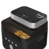 Фритюрник с горещ въздух Smeg Collezione AFC01BLMAU, 1450W, 7.3 л, 40-200°C, 7 програми, Двоен режим, Сензорно управление, Таймер, LED, Черен