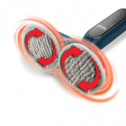 Aparat de curatat cu abur si mop rotativAriete Dual Steam Scrub 4178/00, 1200 W, 0,4 litri, Accesorii, Albastru