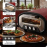 Ariete Da Gennaro 3901/00 elektromos pizzasütő, 2200 W, 430 °C, 3 üzemmód, kőlap, időzítő, piros