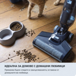 Вертикална прахосмукачка за мокро и сухо почистване Ariete 2487/00, 600W, 2в1, 2 резервоара, Черен/син