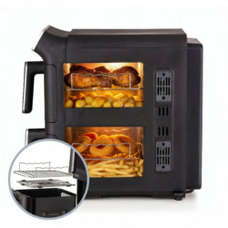 Ariete 4640/00 Hot Air Fryer, 2460 W, 11 L, 2 baskets, 6 programs, touchscreen display, Black