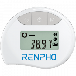 Banda de masurare inteligenta pentru corp RENPHO BMF01 PEU-RF-BMF01-WH, 150 cm, Ecran LCD, Bluetooth, Alb