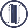 Έξυπνο σχοινάκι για άλματα Xiaomi BHR6944GL, 3 μ., Ηλεκτρονικός μετρητής, Οθόνη, Bluetooth, USB-C, Μπλε