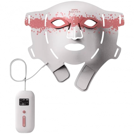 Μάσκα προσώπου LED RENPHO Artemis Blush PEU-E100B-1, Φωτοθεραπεία, 5 επίπεδα έντασης, Χρονοδιακόπτης, Λευκό/ροζ
