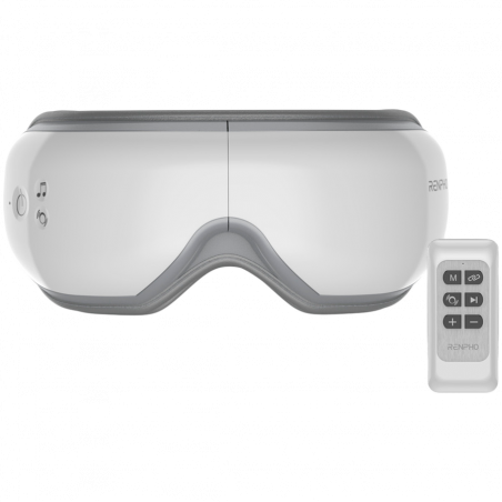 RENPHO Eyeris 1RC Eye Massager, 5 W, 5 Modes, Air Compression, Heating, Bluetooth, Remote Control, White