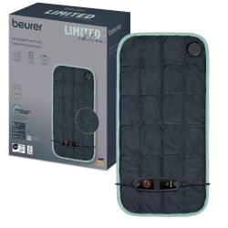 Термоподложка Beurer BF HK 145 Cosy Weight Green Planet LE, 100W, 30х60 см, 6 степени, Система за безопасност, Дишащ полиестер, Пране 30°C, Тъмносив/син