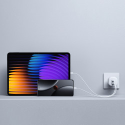 Φορτιστής Xiaomi Nano Turbo Charging Power Adapter (2 θύρες) MDY-19-EG, PD 45W, QC 3.0, Πολλαπλές προστασίες, Λευκός