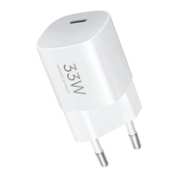Xiaomi Nano Power Adapter MDY-19-ED töltő, 33 W, GaN, számos védelmi funkcióval, fehér