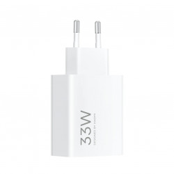 Зарядно устройство с кабел Xiaomi Charging Combo MDY-16-EF, PD 33W, QC 3.0, Type-A към Type-C кабел, Множество защити, Бял