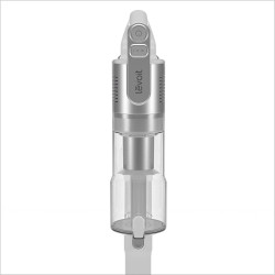 Aspirator vertical Levoit VortexIQ LSV-V221-VEU, 210 W, 0,85 l, 50 min, 3 trepte de putere, lumină verde la peria NeoSight™, filtru HEPA cu 5 trepte, cap rotativ la 180°, alb/argintiu