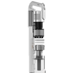 Aspirator vertical Levoit VortexIQ LSV-V221-VEU, 210 W, 0,85 l, 50 min, 3 trepte de putere, lumină verde la peria NeoSight™, filtru HEPA cu 5 trepte, cap rotativ la 180°, alb/argintiu