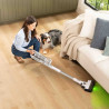 Levoit VortexIQ LSV-V221-VEU Upright Vacuum Cleaner, 210W, 0.85 L, 50 min, 3 power settings, NeoSight™ brush with green light, 5-stage HEPA filter, 180° head, White/Silver