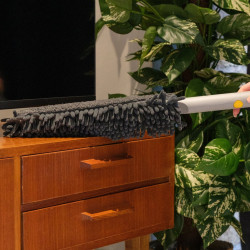 Четка за прах 3в1 Joseph Joseph CleanTech™ 6500013, 53х8х4 см, Фина и влакнеста повърхност, Отвор за окачване, Бежов