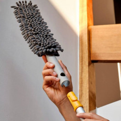 Четка за прах 3в1 Joseph Joseph CleanTech™ 6500013, 53х8х4 см, Фина и влакнеста повърхност, Отвор за окачване, Бежов