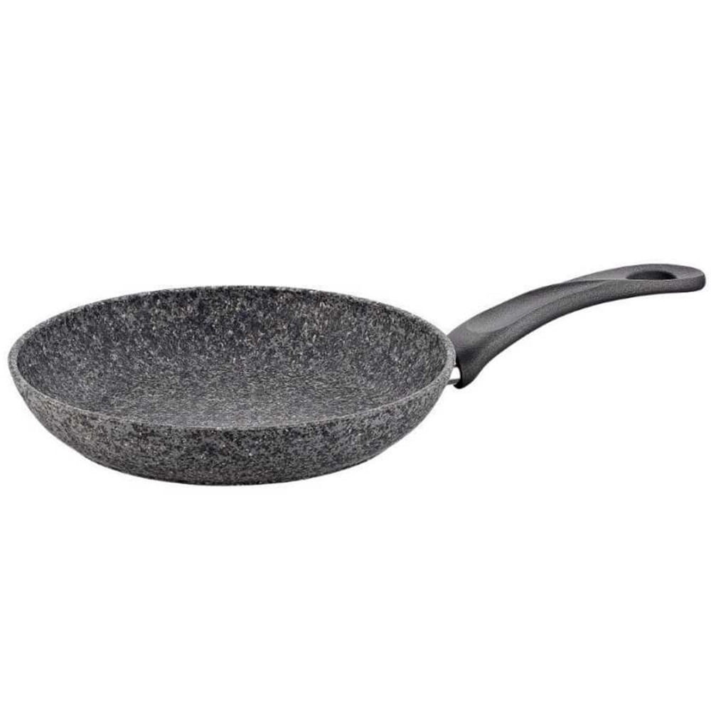 Tigaie wok Papilla Nature stone Daytona NSWP28, 28 cm, Acoperire antiaderență, Aluminiu forjat, Gri