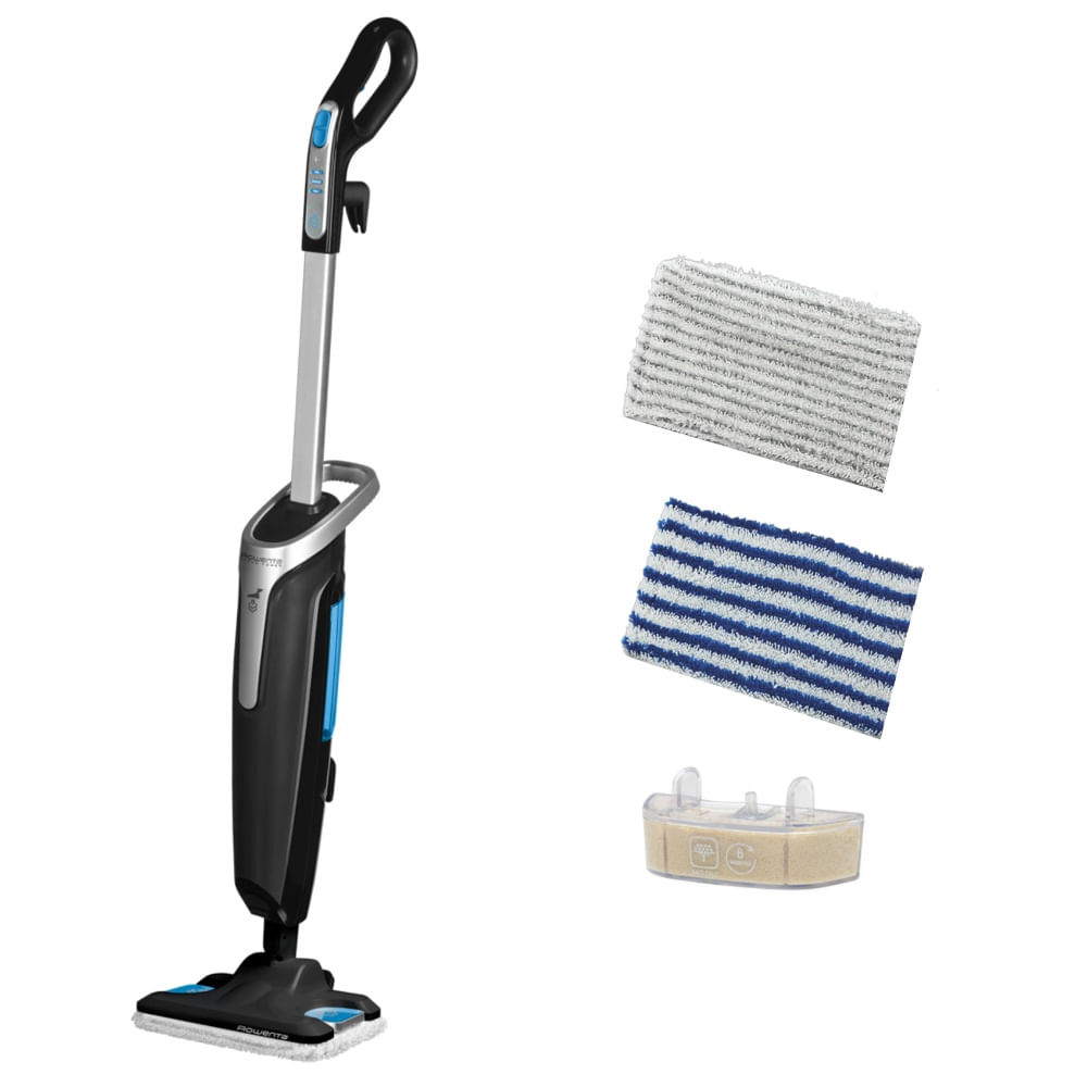 Mop cu aburi Rowenta Steam Power RY6555WH, 1200W, 0.6 L, 3 trepte reglare aburi, Sistem Anti-Calcar,