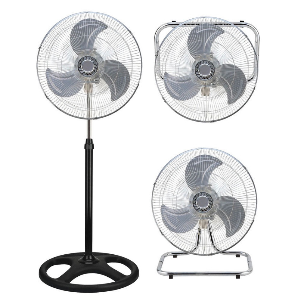 Ventilator de podea 3in1 Elite EFF-0465, 50W, 40 cm, 3 viteze, Pale metalice, Argintiu