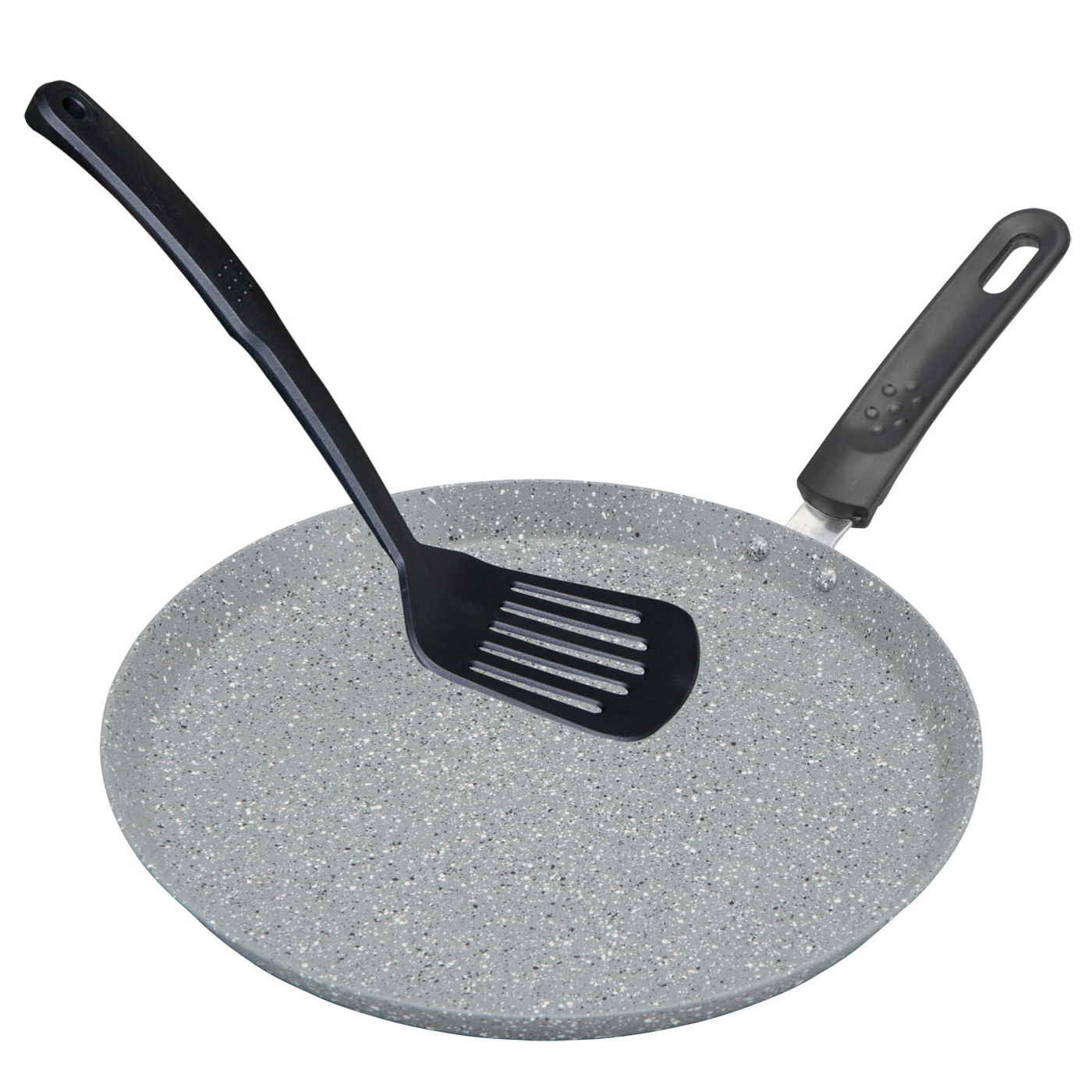 Tigaie pentru clatite Bohmann BH 1010-28 MRB, 28 cm, Marmura, Spatula, Gri