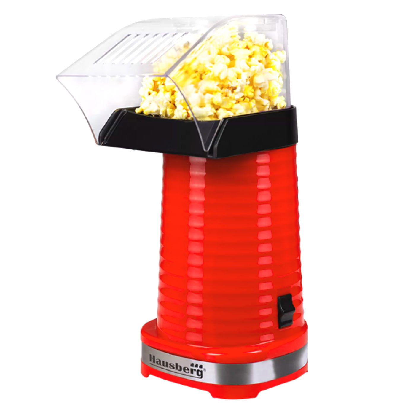 Masina de popcorn cu aer cald Hausberg HB-900RS, 1200W, ulcior de masurare, gata in 2-3 minute, rosu