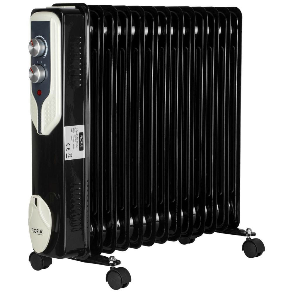 Calorifer electric Floria ZLN-3673, 2500 W, 13 elementi, 3 trepte de putere, Termostat reglabil, Pro