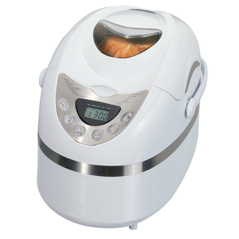 Masina de facut paine IQ EX-2165, 600W, 900 g, 12 programe, Timer, Alb