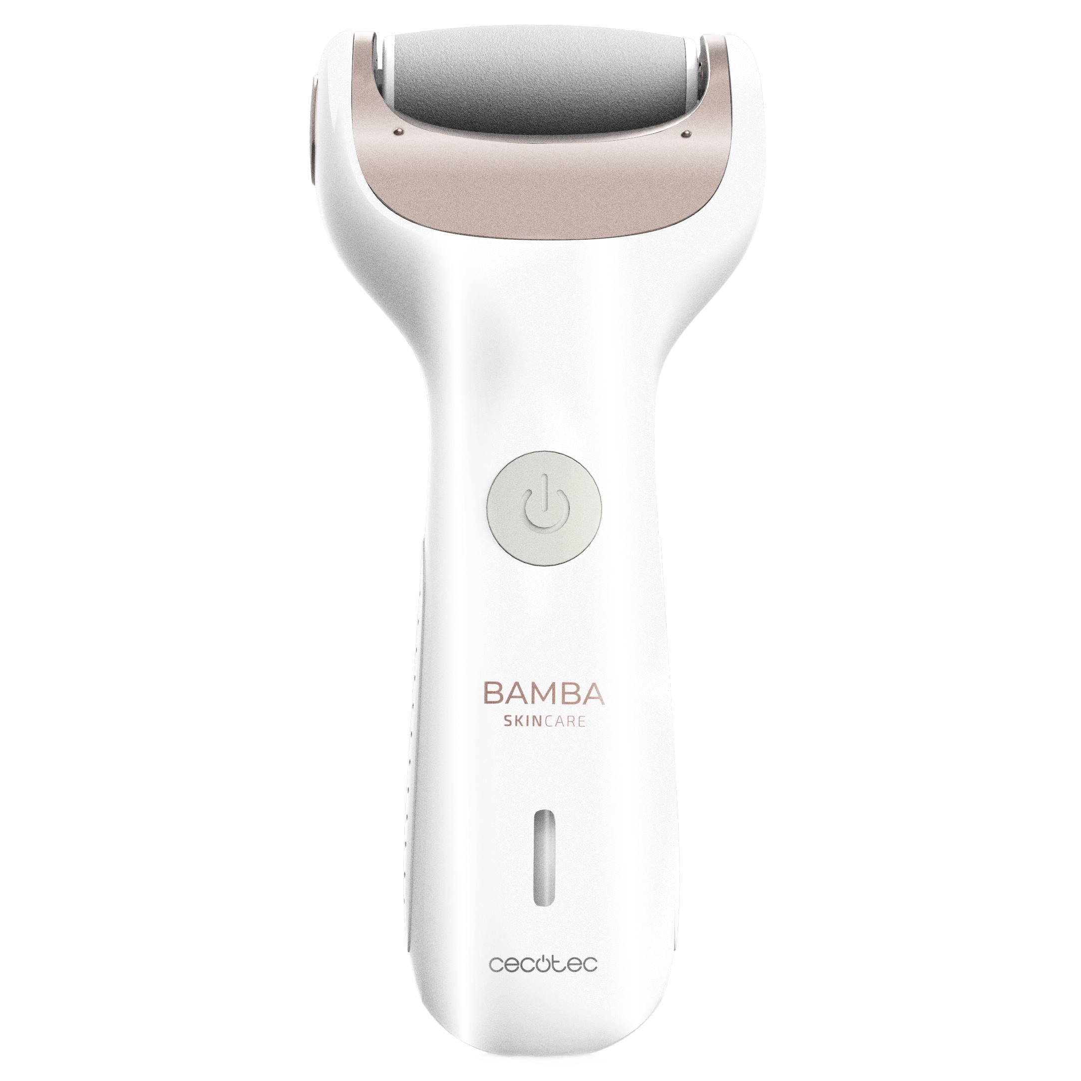 Pila electrica pentru calcaie Cecotec Bamba SkinCare Silky, Cu sau fara cablu, 90 min, 2 role, Alb