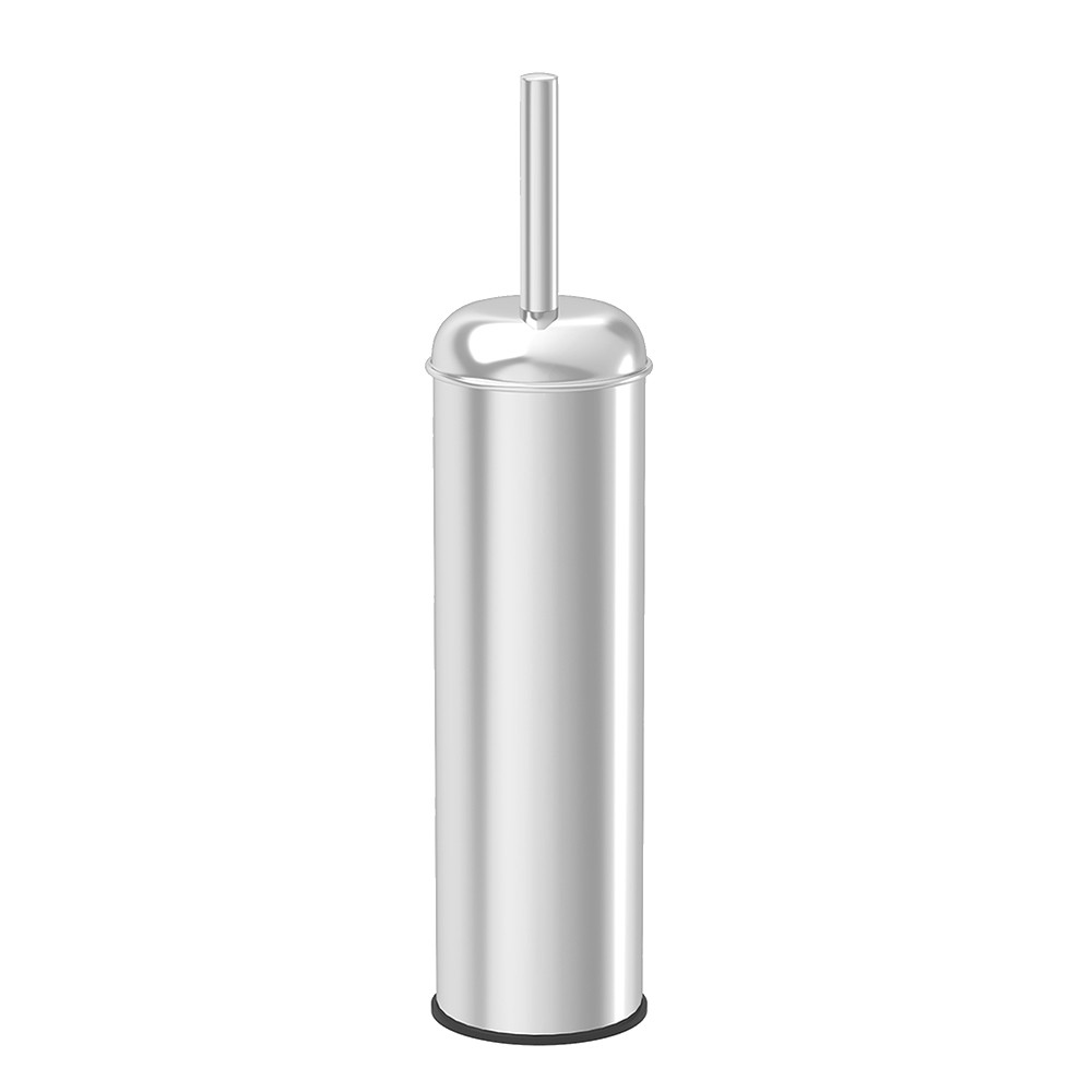 Perie de toaleta Vinoks 402400BK, 38 cm, Capac rotunjit, Inox