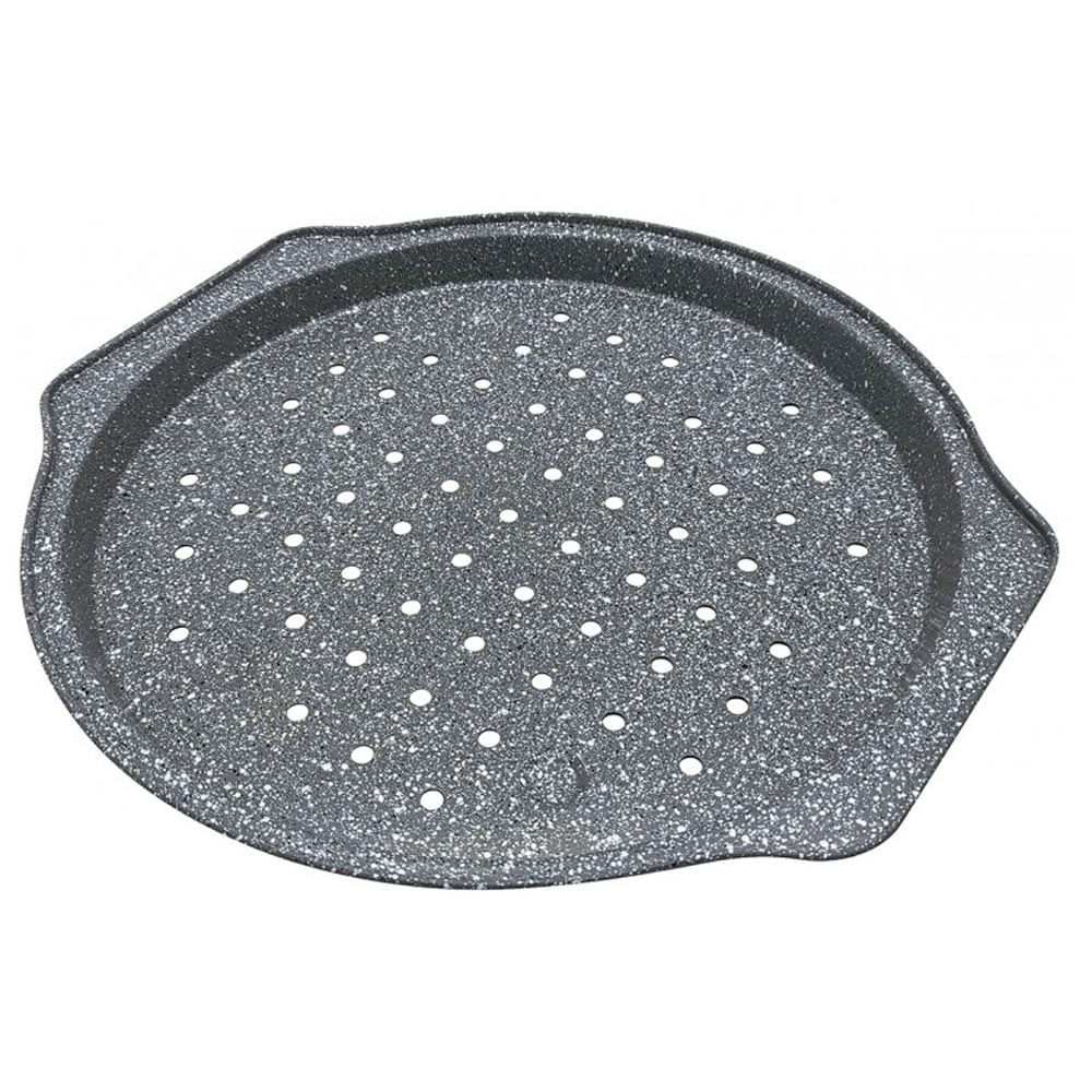 Tava pizza Klausberg KB 7496, 35x33 cm, Acoperire marmura, Gri