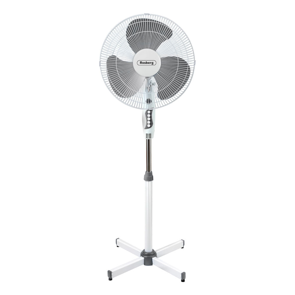 Ventilator cu picior Rosberg R51760A, 40W, 40 cm, 3 nivele, Reglare inaltime, Gri