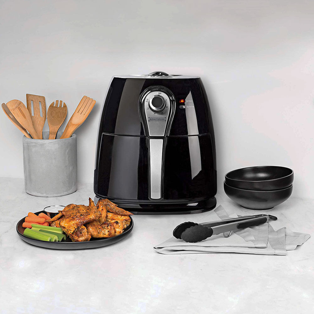 Aparat de gatit cu Aer Fierbinte Airfryer Anti-Friteuza ROYALTY LINE RL-AF3.1 - 3 litri, Negru