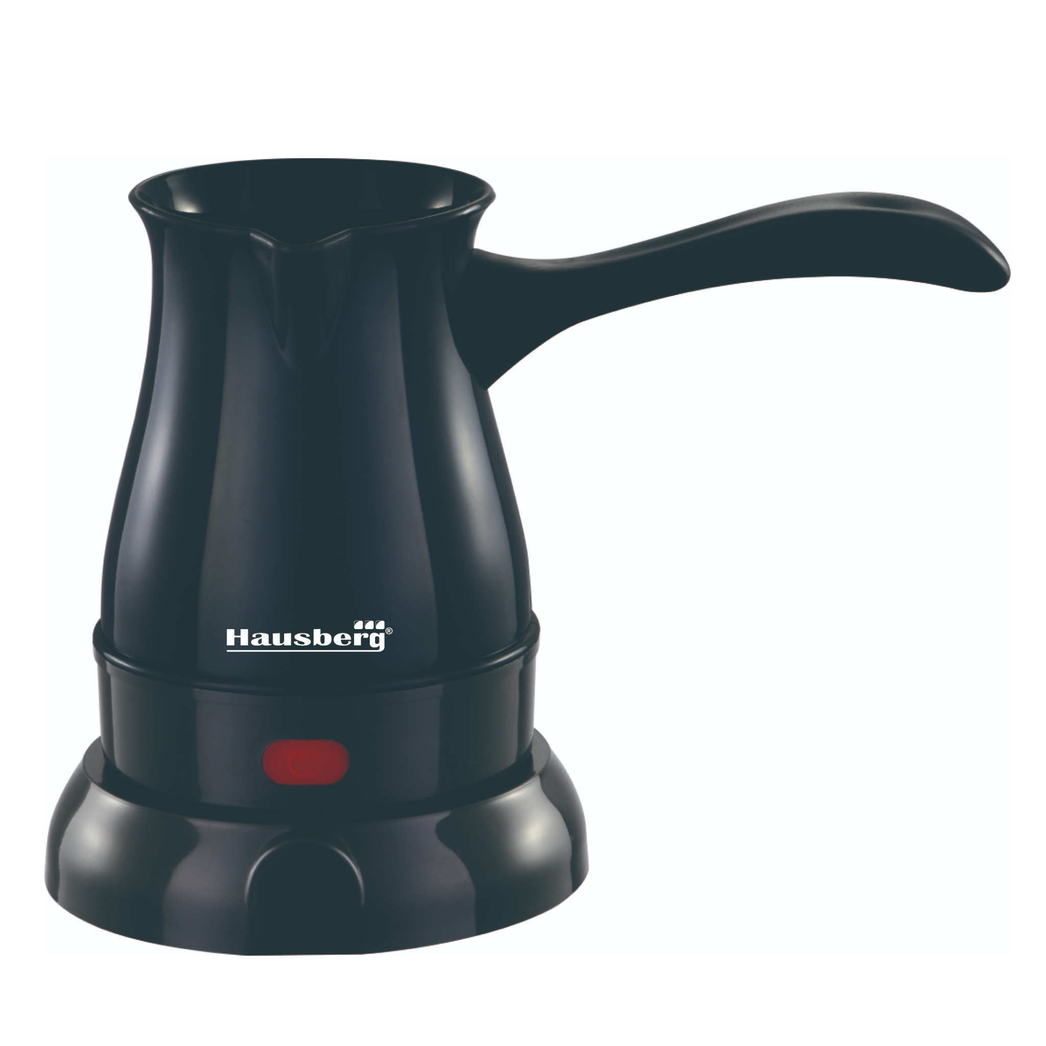 Ibric electric pentru cafea Hausberg HB-3810NG, 600W, 300 ml, Fara fir, Negru