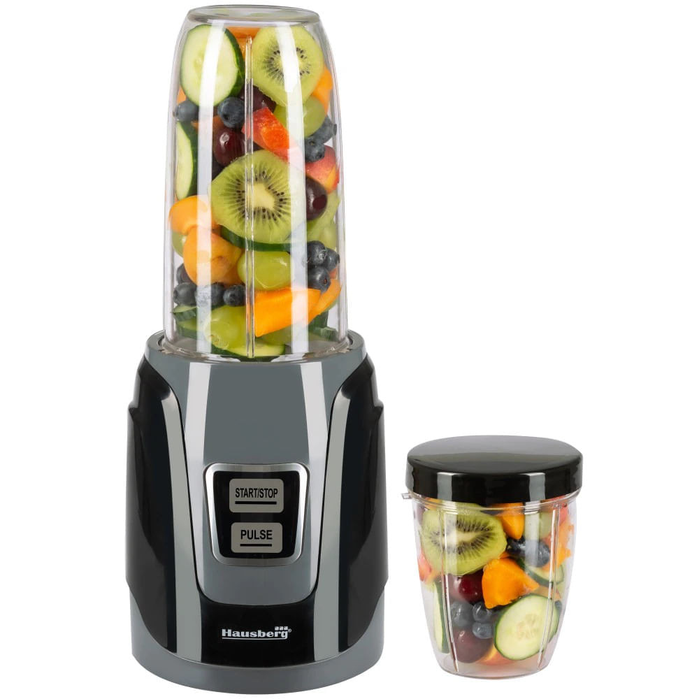 Blender Nutri Hausberg HB-7675NG, 1000W, 3 boluri: 1 L / 800 ml / 500 ml, Cheren