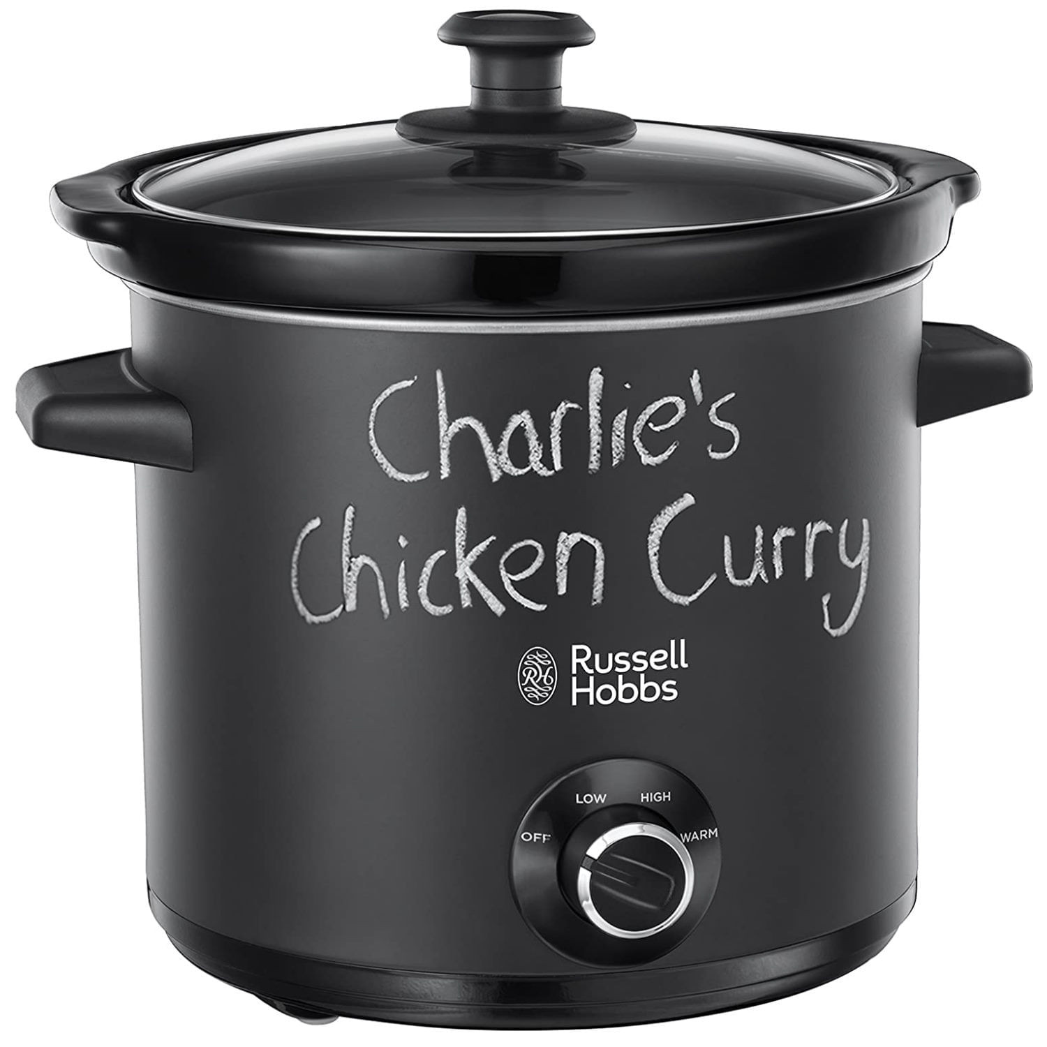 Уред за бавно готвене Slow cooker Russell Hobbs 24180-56 Chalkboard, 3.5 литра, Керамичен съд, 3 програми, Черен