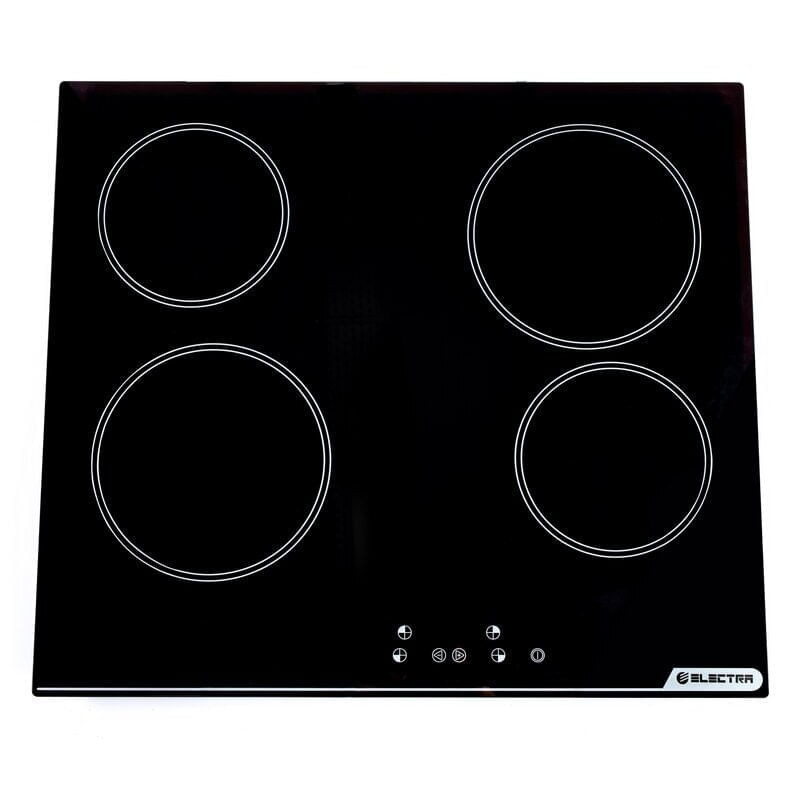 Plită încorporată - ceramică Electra EHV 64, 3000W, 4 zone de gătit, control tactil, negru