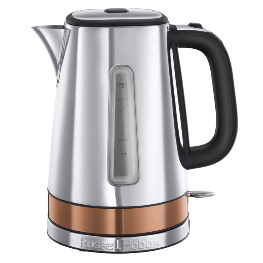 Cana electrica Russell Hobbs Luna Copper 24280-70, 2400W, 1,7 L, Vizor, Otel/Bronz